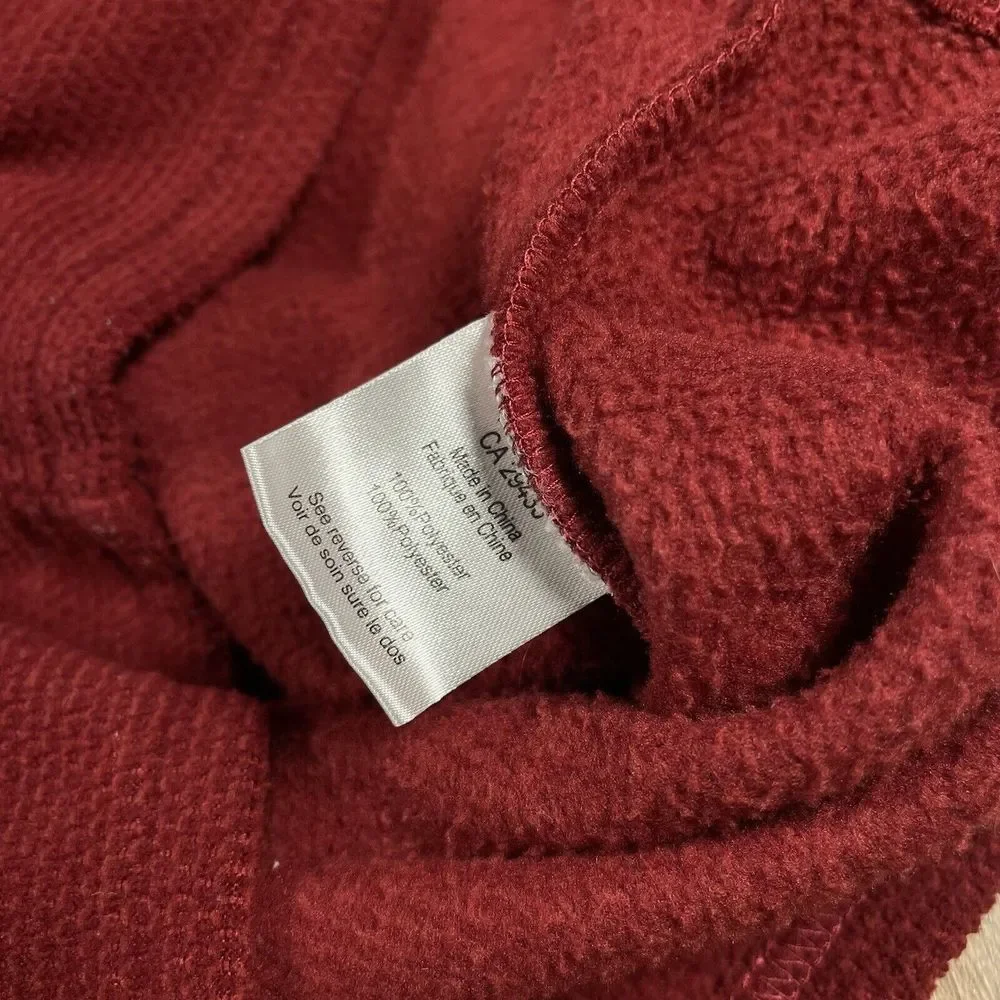 Mountian Khakis‎ Men's Small Deep Red Fleece Lined 1/4 Snap Lightweight Pullover